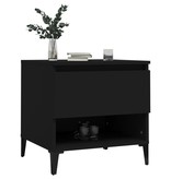 VidaXL Bijzettafels 2 st 50x46x50 cm bewerkt hout zwart
