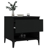VidaXL Bijzettafels 2 st 50x46x50 cm bewerkt hout zwart