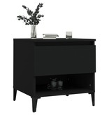 VidaXL Bijzettafel 50x46x50 cm bewerkt hout zwart
