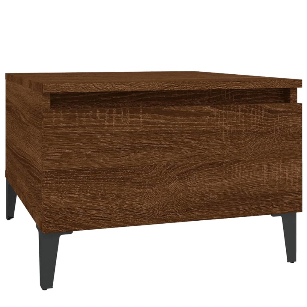 VidaXL Bijzettafel 50x46x35 cm bewerkt hout bruineikenkleurig