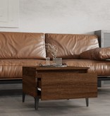 VidaXL Bijzettafel 50x46x35 cm bewerkt hout bruineikenkleurig