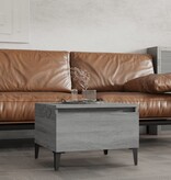 VidaXL Bijzettafel 50x46x35 cm bewerkt hout grijs sonoma eikenkleurig