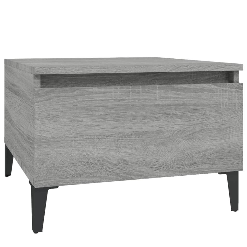 VidaXL Bijzettafel 50x46x35 cm bewerkt hout grijs sonoma eikenkleurig