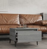 VidaXL Bijzettafel 50x46x35 cm bewerkt hout grijs sonoma eikenkleurig
