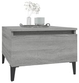 VidaXL Bijzettafel 50x46x35 cm bewerkt hout grijs sonoma eikenkleurig
