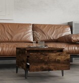 VidaXL Bijzettafels 2 st 50x46x35 cm bewerkt hout gerookt eikenkleurig