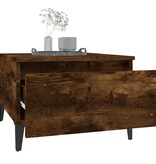 VidaXL Bijzettafels 2 st 50x46x35 cm bewerkt hout gerookt eikenkleurig