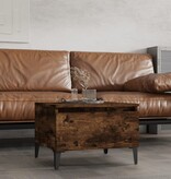 VidaXL Bijzettafel 50x46x35 cm bewerkt hout gerookt eikenkleurig