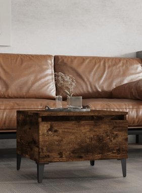 VidaXL Bijzettafel 50x46x35 cm bewerkt hout gerookt eikenkleurig