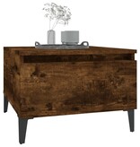 VidaXL Bijzettafel 50x46x35 cm bewerkt hout gerookt eikenkleurig