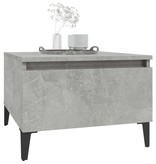 VidaXL Bijzettafels 2 st 50x46x35 cm bewerkt hout betongrijs