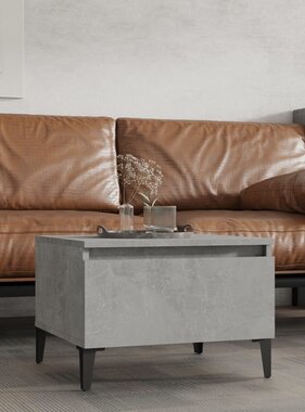 VidaXL Bijzettafel 50x46x35 cm bewerkt hout betongrijs