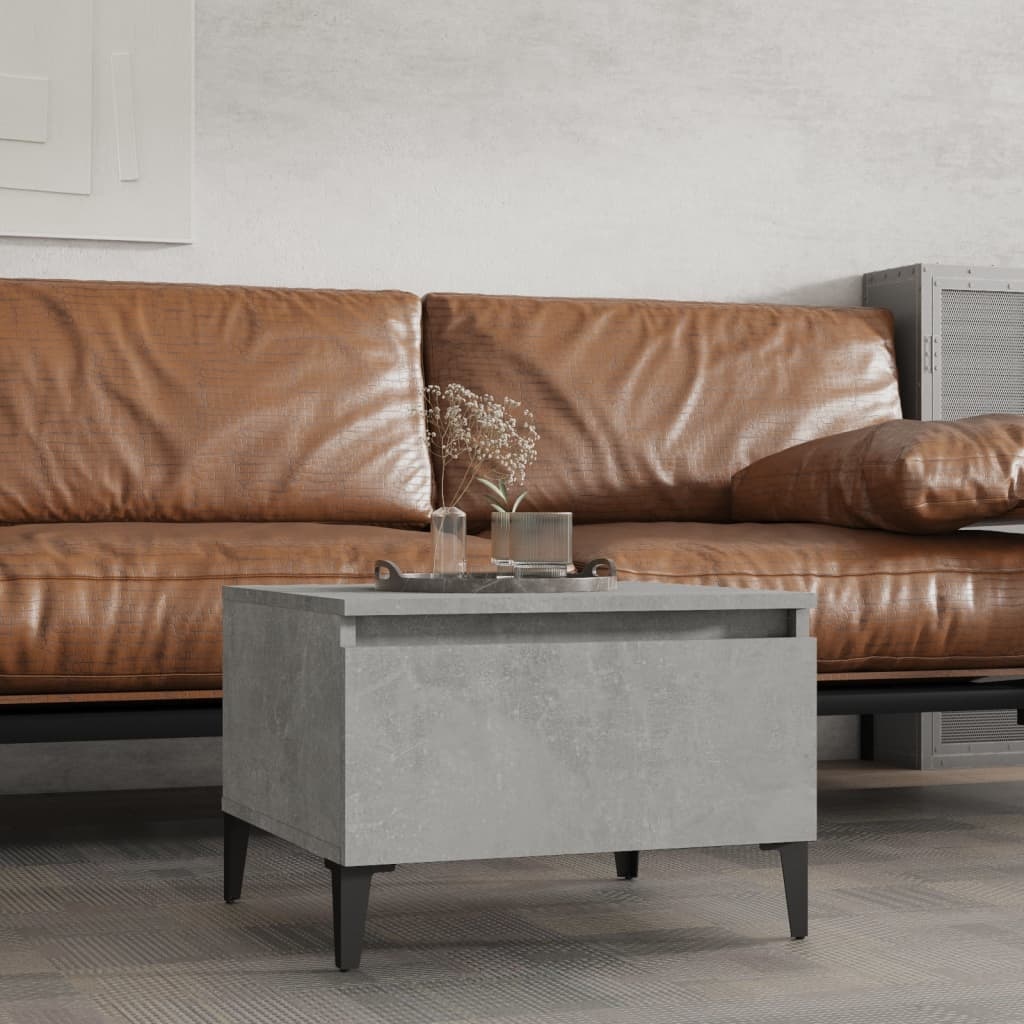VidaXL Bijzettafel 50x46x35 cm bewerkt hout betongrijs