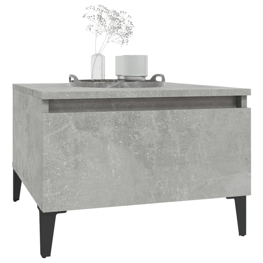 VidaXL Bijzettafel 50x46x35 cm bewerkt hout betongrijs