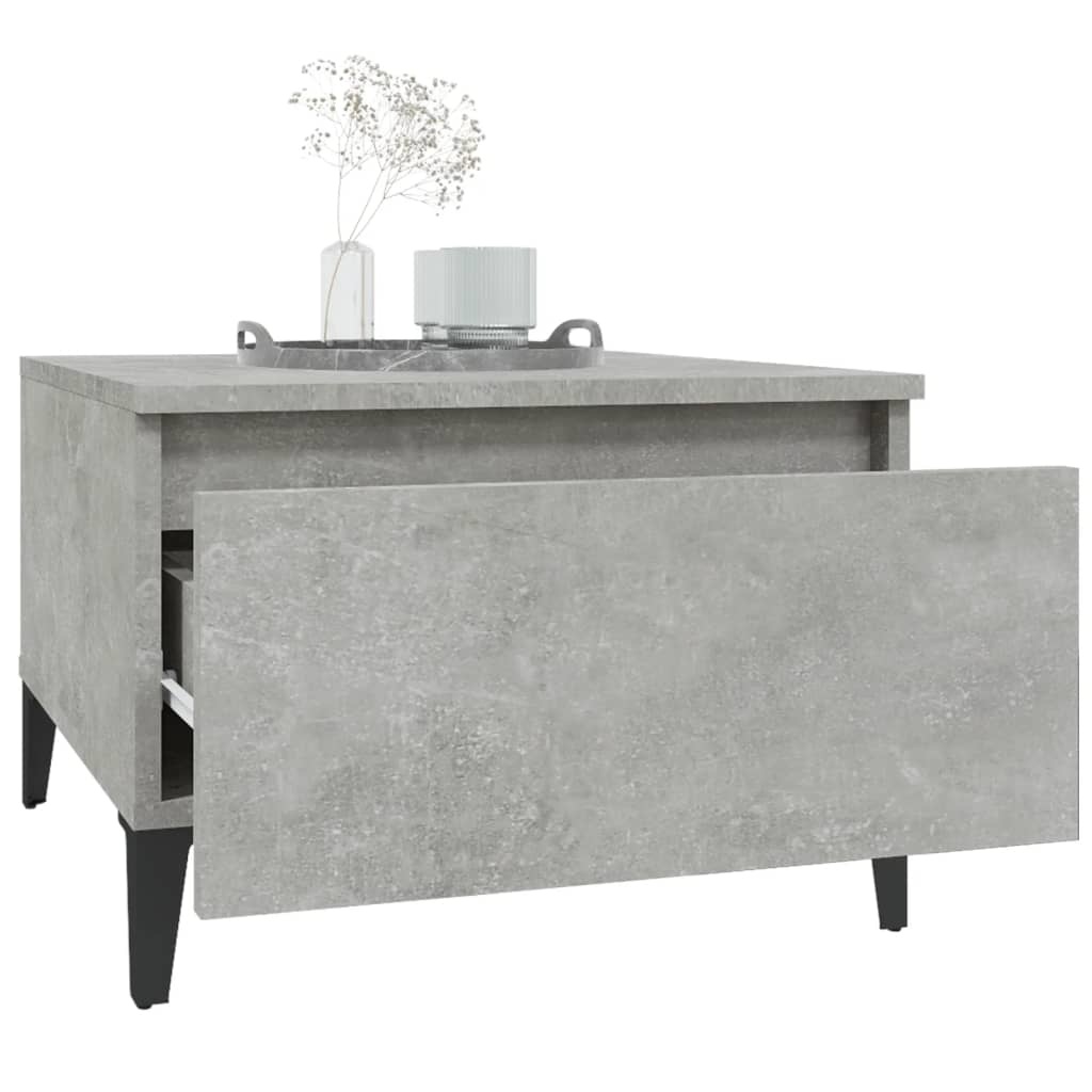 VidaXL Bijzettafel 50x46x35 cm bewerkt hout betongrijs