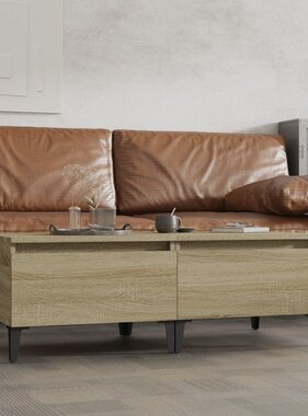 VidaXL Bijzettafels 2 st 50x46x35 cm bewerkt hout sonoma eikenkleurig