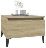 VidaXL Bijzettafels 2 st 50x46x35 cm bewerkt hout sonoma eikenkleurig