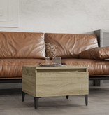 VidaXL Bijzettafel 50x46x35 cm bewerkt hout sonoma eikenkleurig