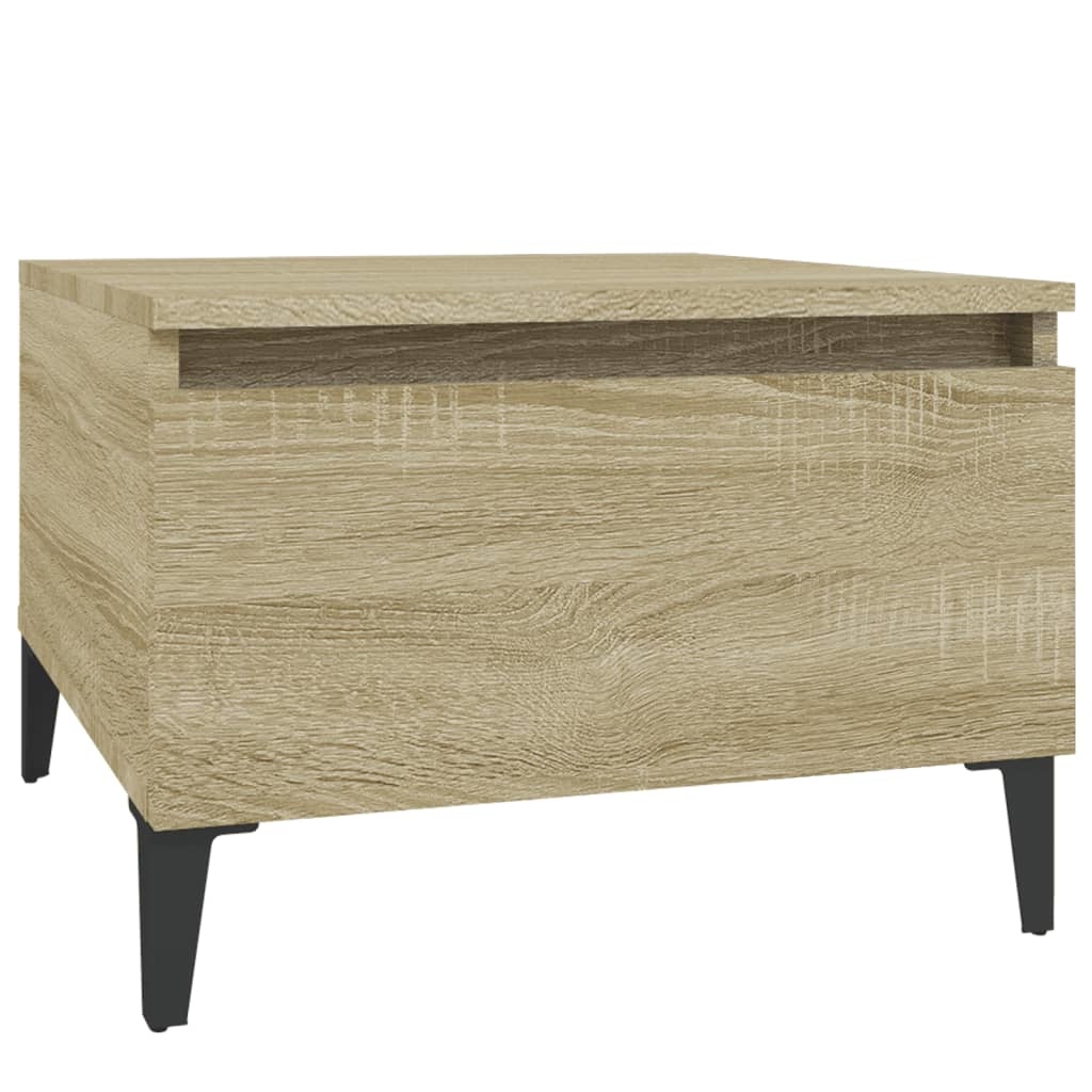 VidaXL Bijzettafel 50x46x35 cm bewerkt hout sonoma eikenkleurig