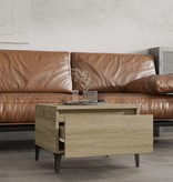 VidaXL Bijzettafel 50x46x35 cm bewerkt hout sonoma eikenkleurig