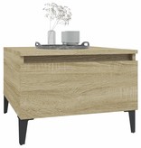 vidaXL Bijzettafel 50x46x35 cm bewerkt hout sonoma eikenkleurig