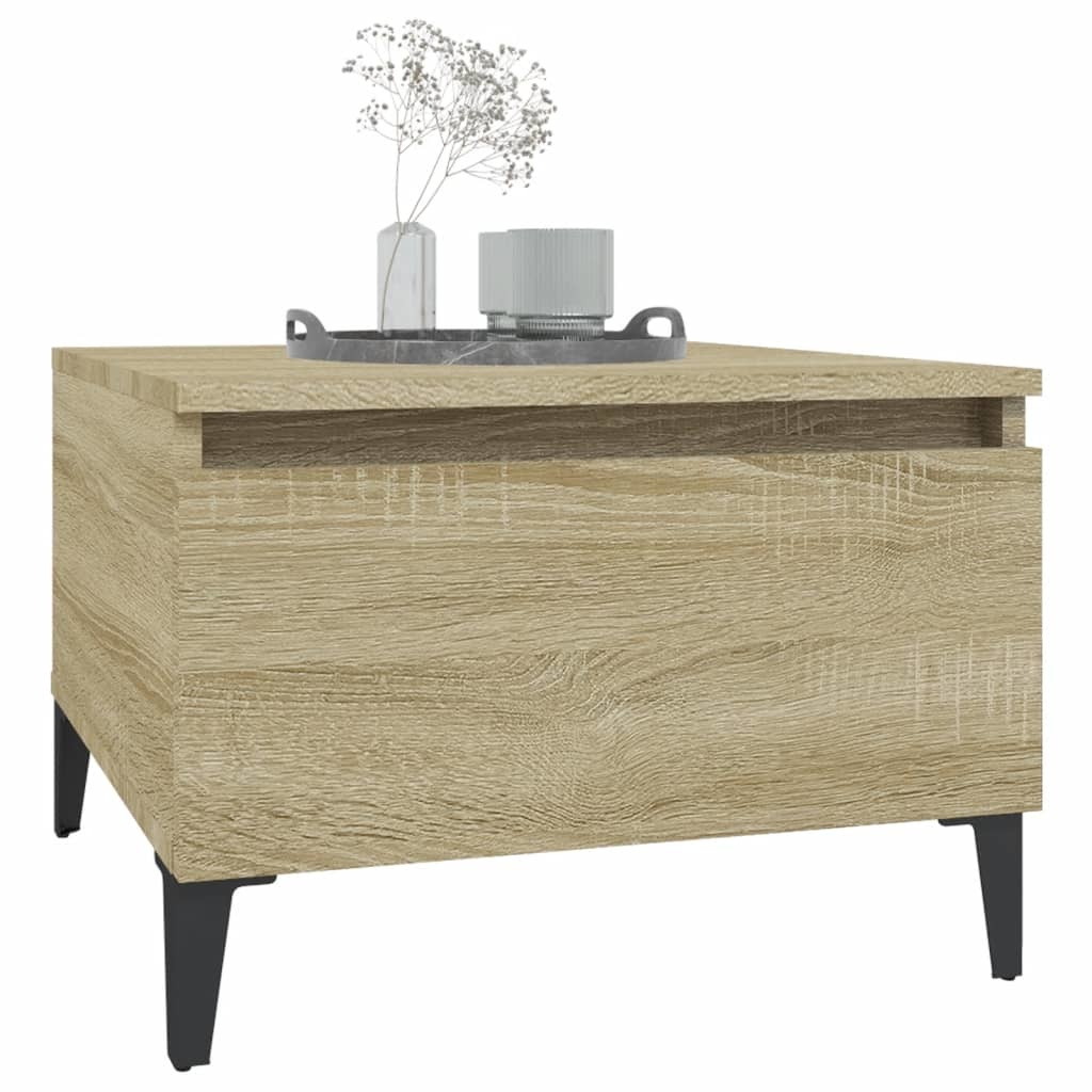 VidaXL Bijzettafel 50x46x35 cm bewerkt hout sonoma eikenkleurig