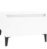 VidaXL Bijzettafel 50x46x35 cm bewerkt hout hoogglans wit