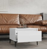 VidaXL Bijzettafel 50x46x35 cm bewerkt hout hoogglans wit
