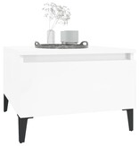 VidaXL Bijzettafel 50x46x35 cm bewerkt hout hoogglans wit