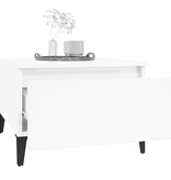 VidaXL Bijzettafel 50x46x35 cm bewerkt hout hoogglans wit