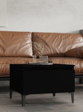 VidaXL Bijzettafel 50x46x35 cm bewerkt hout zwart