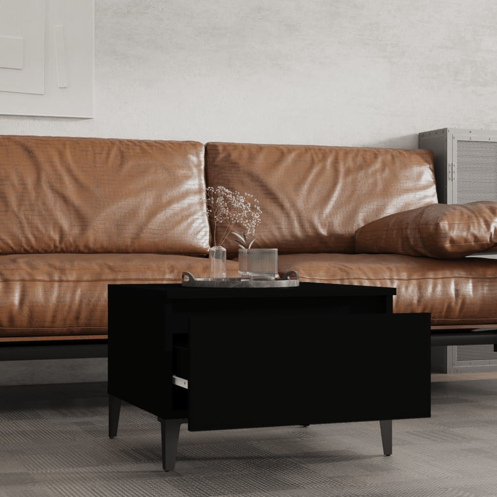VidaXL Bijzettafel 50x46x35 cm bewerkt hout zwart