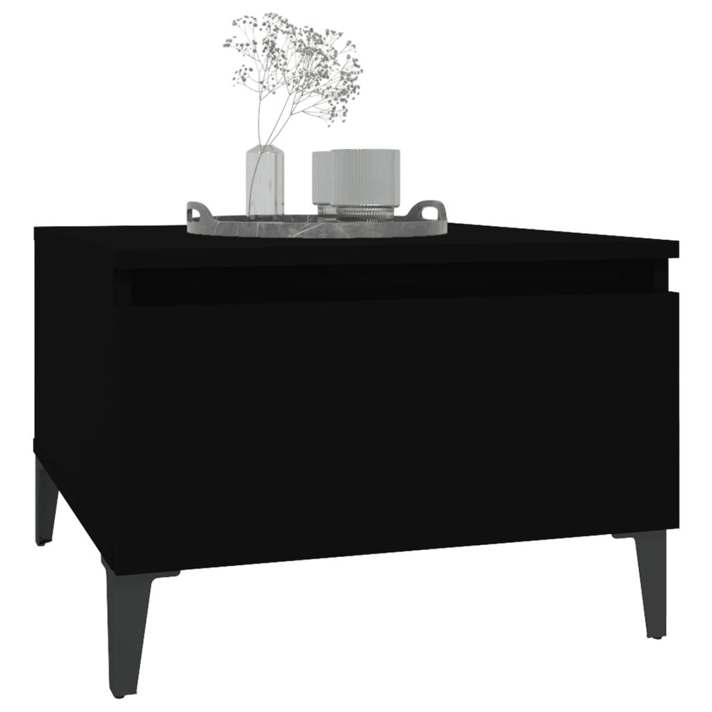 VidaXL Bijzettafel 50x46x35 cm bewerkt hout zwart