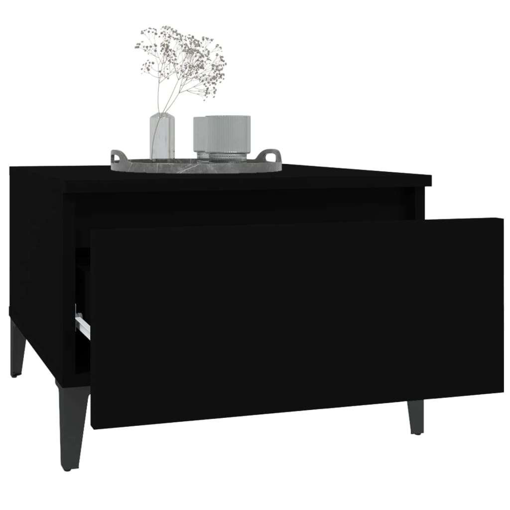 VidaXL Bijzettafel 50x46x35 cm bewerkt hout zwart