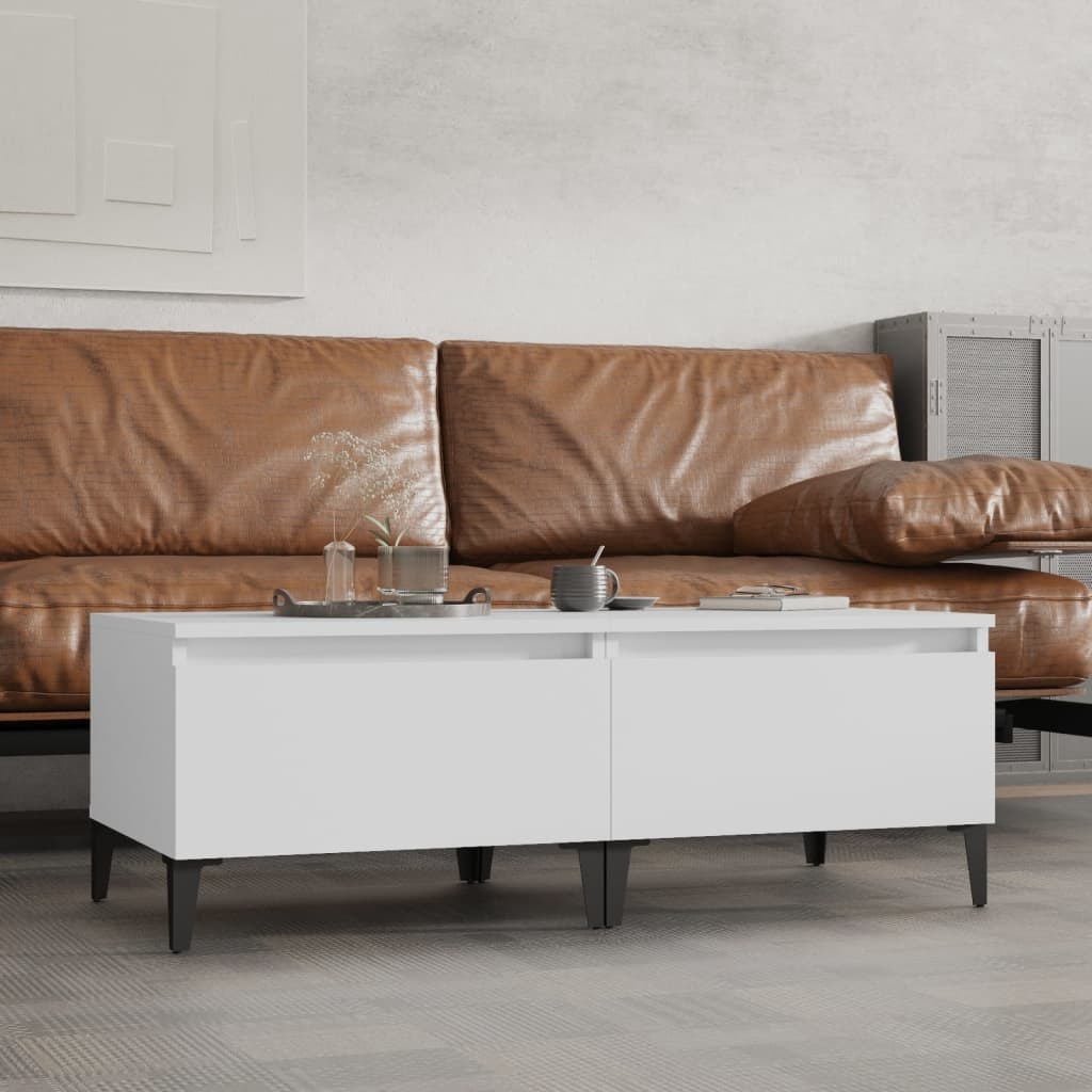 VidaXL Bijzettafels 2 st 50x46x35 cm bewerkt hout wit
