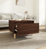 VidaXL Bijzettafels 2 st 50x46x35 cm bewerkt hout bruineikenkleurig