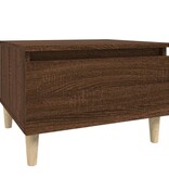VidaXL Bijzettafel 50x46x35 cm bewerkt hout bruineikenkleurig