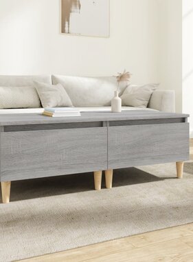 VidaXL Bijzettafels 2 st 50x46x35 cm bewerkt hout grijs sonoma eiken