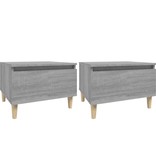 VidaXL Bijzettafels 2 st 50x46x35 cm bewerkt hout grijs sonoma eiken