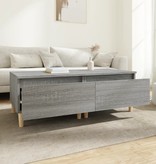 VidaXL Bijzettafels 2 st 50x46x35 cm bewerkt hout grijs sonoma eiken
