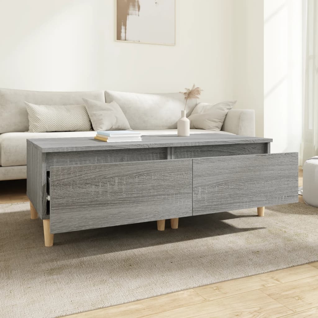 VidaXL Bijzettafels 2 st 50x46x35 cm bewerkt hout grijs sonoma eiken