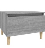 vidaXL Bijzettafel 50x46x35 cm bewerkt hout grijs sonoma eikenkleurig