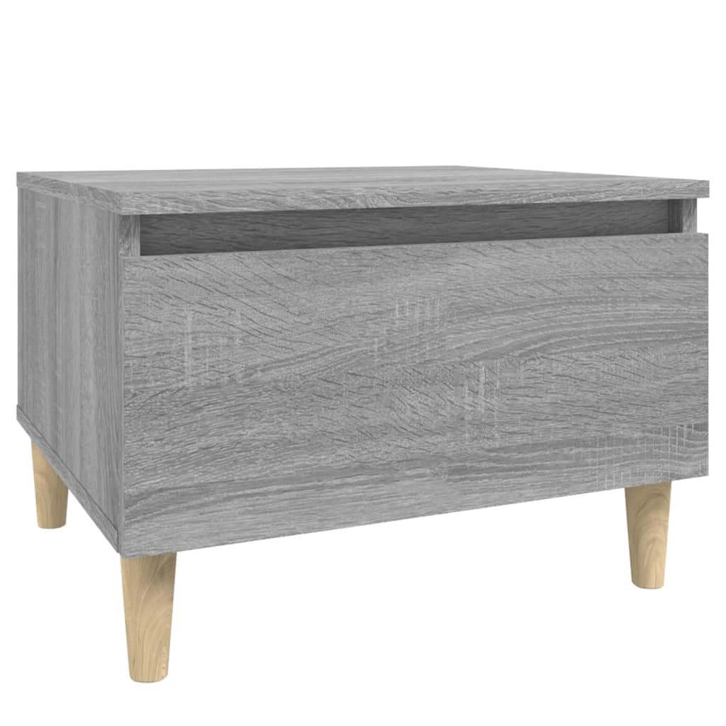 VidaXL Bijzettafel 50x46x35 cm bewerkt hout grijs sonoma eikenkleurig