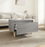 VidaXL Bijzettafel 50x46x35 cm bewerkt hout grijs sonoma eikenkleurig