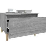 VidaXL Bijzettafel 50x46x35 cm bewerkt hout grijs sonoma eikenkleurig