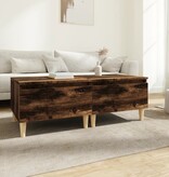 VidaXL Bijzettafels 2 st 50x46x35 cm bewerkt hout gerookt eikenkleurig