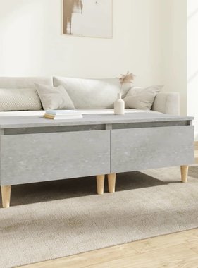 VidaXL Bijzettafels 2 st 50x46x35 cm bewerkt hout betongrijs