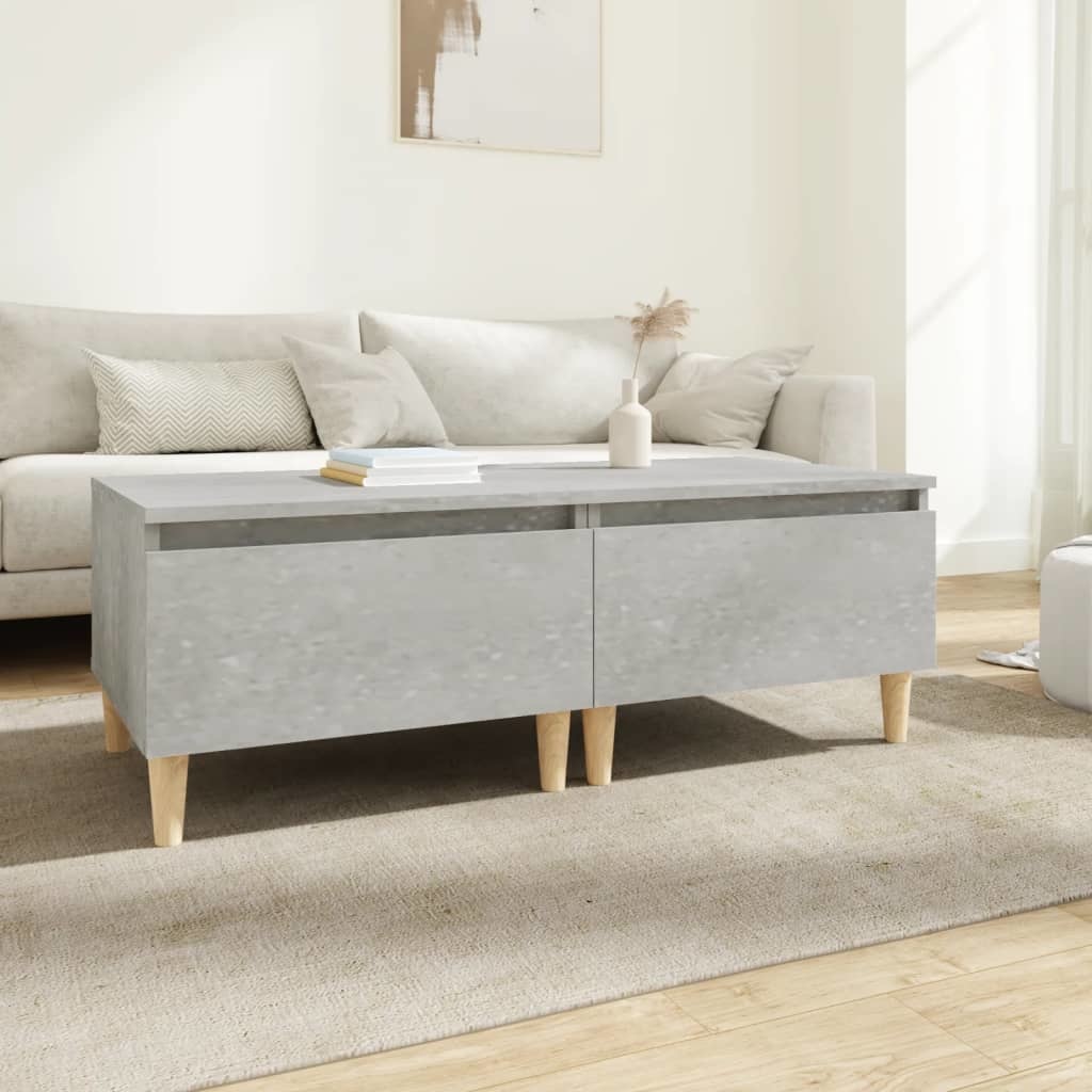 VidaXL Bijzettafels 2 st 50x46x35 cm bewerkt hout betongrijs