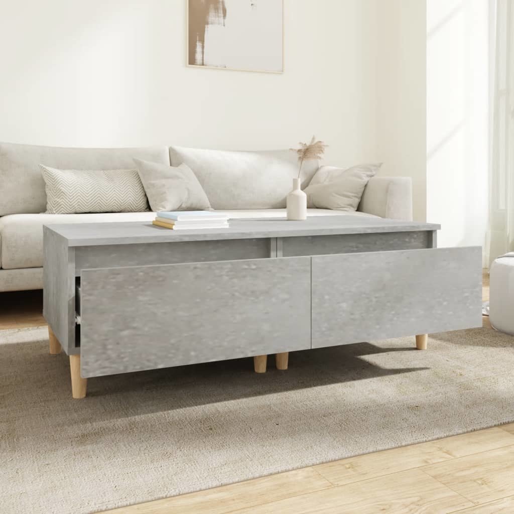VidaXL Bijzettafels 2 st 50x46x35 cm bewerkt hout betongrijs
