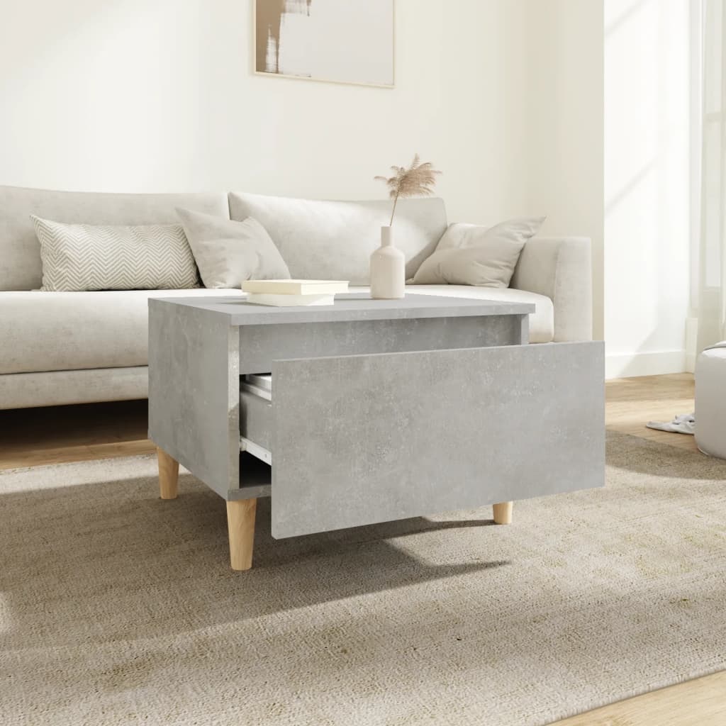 VidaXL Bijzettafel 50x46x35 cm bewerkt hout betongrijs